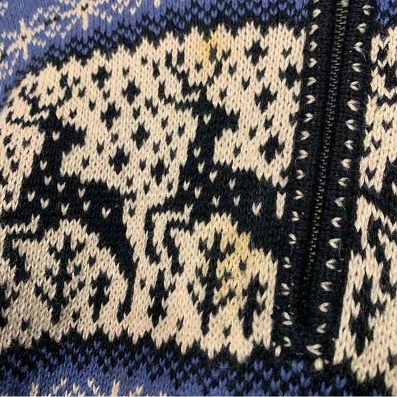 Nomadic Traders Fair Isle Holiday Christmas Zip Up Sweater - Picture 6 of 11